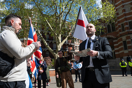 Nick Tenconi makes speeches during the march. Supporters of the UK Independence Party take part in a march titled “Walk with Jesus” through central London. The procession, described as a Christian prayer march and led by UKIP figure Nick Tenconi, sees participants carrying crosses and religious symbols while reciting prayers and devotional chants as they move through the city.