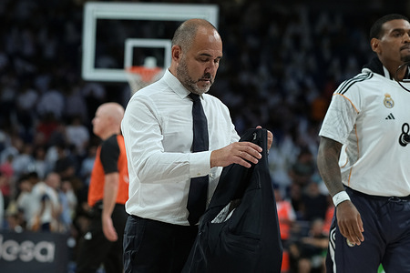 Chus Mate of Real Madrid seen during the first Semifinals of Liga Endesa Playoff match between Real Madrid and Unicaja at Movistar Arena. Final score; Real Madrid 99:81 Unicaja