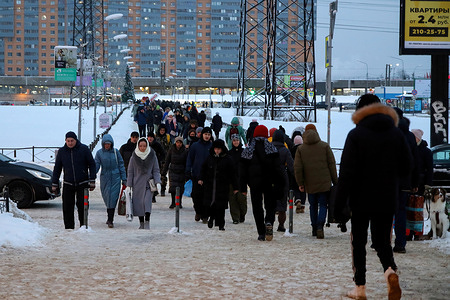 People seen walking along the sidewalk in Murino.