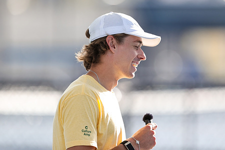 Australian tennis player Alex de Minaur, attends pre Davis Cup Media interviews and chats to juniors prior the weekend's World Group tie with Poland. Play commences on Saturday at Pat Rafter Arena, Brisbane.