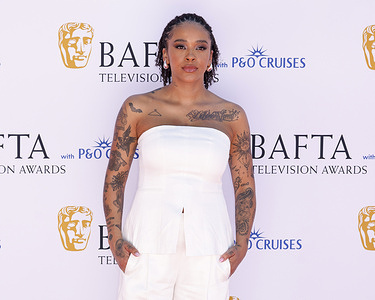 Yinka Bokinni attending the BAFTA Television Awards 2025 at the Royal Festival Hall in Waterloo, London