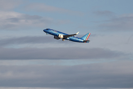The papal flight departs from Rome's Fiumicino Airport for Pope Leo XIV's first apostolic journey to Türkiye and Lebanon.