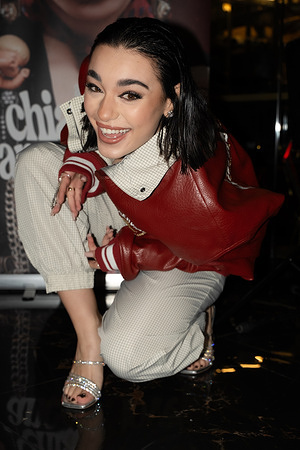 Aura, aka Aurora Venosa, attends the release party for her new single "Chiamami ancora Love" at Gossip Lounge Bar and Restaurant in Santa Maria la Carità.