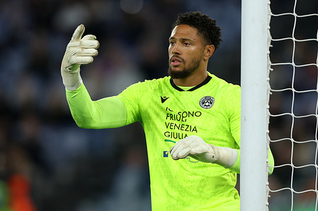 Maduka Okoye of Udinese Calcio seen during the Serie A Enilive 2025-2026 football match between SS Lazio and Udinese Calcio at Olympic Stadium. Final Score ; Lazio 3:3 Udinese.