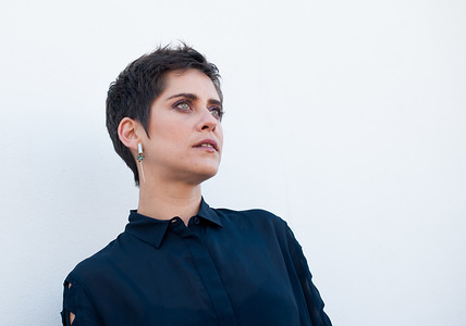 Spanish actress María León poses during a photocall of the film 'Sin Fin' at the 21th Spanish Malaga Film Festival.