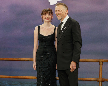 Simon Pegg and Matilda Pegg attend the Digger Royal Film Performance and Global Premiere held at the Leicester Square Gardens, London.
