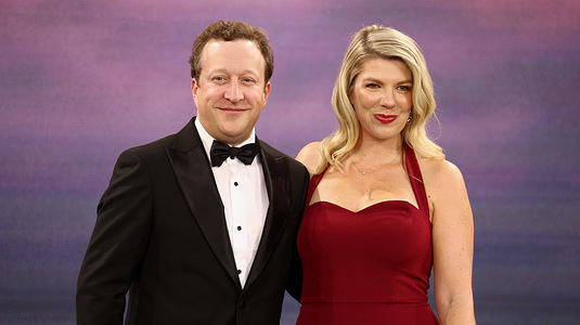 Ross Hatt (L) attends the Digger Film And TV Charity Royal Film Performance And Global Premiere at Leicester Square Gardens.