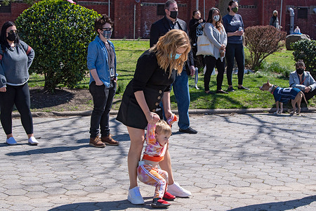 Amy Schumer and son Gene Fischer are seen in Astoria Park in Queens Borough of New York City.
NY PopsUp is an ongoing festival with hundreds of pop-up performances around New York City that will continue through September 6, 2021.