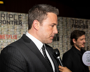Ben Affleck at the premiere of the movie Triple Frontier held at Jazz at Lincoln Center in New York City.