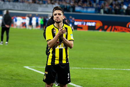 Luis Mata (3) of Kairat seen in action during the Winline, Super Session, Friendly football match between Zenit Saint Petersburg and Kairat Kazakhstan at Gazprom Arena. Final score; Zenit 2:0 Kairat.