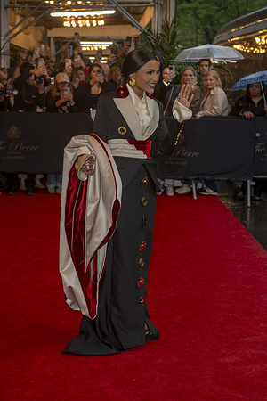 New York, United States - 05/05/2025 16:50:52: Mindy Kaling departs the Pierre Hotel for 2025 Met Gala in New York City.