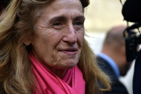 Minister of Justice, Nicole Belloubet during her visit to the Tribunal de Grande Instance (TGI) in Marseille.