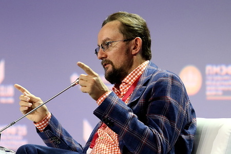 Alexey Repik, Russian entrepreneur, investor, restaurateur and public figure, Chairman of the All-Russian Public Organization "Business Russia" on the XXVIII St. Petersburg International Economic Forum at the Expoforum Convention and Exhibition Center in St. Petersburg, Russia.