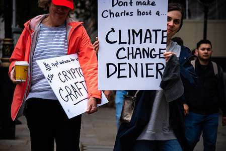 Protestors attend the ‘Trump not welcome’ demonstration at Parliament Square. Around 50 protest groups were expected to gather together marching to Parliament Square. Protesters filled London streets, calling Trump a fascist and a racist. The U.K. has seen widespread protests against immigration in recent weeks as economic uncertainty grows despite an overall drop in the number of newcomers.