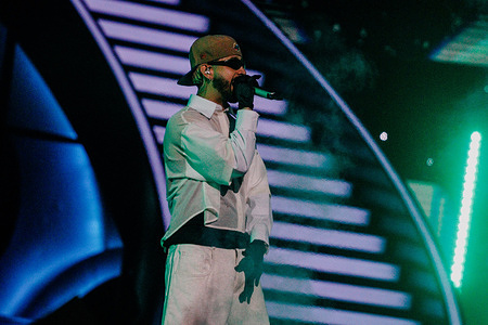 Singer Gabriel Mora Quintero also known as Mora performs during the Viña del Mar Festival. Viña del Mar Festival, is a 6-day musical show, with international artists and this year will offer support for the people affected by the mega-fire that occurred in Chile. Everything will be broadcast to 250 million people either on open television or online.