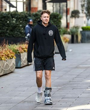 Roman Kemp seen departing from his Capital FM show at the Global Radio Studios in London.