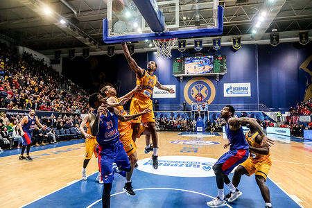 Malcolm Thomas #23 of Khimki Moscow seen in action during Khimki Moscow against CSKA Moscow, Russian VTB United league game in Moscow.