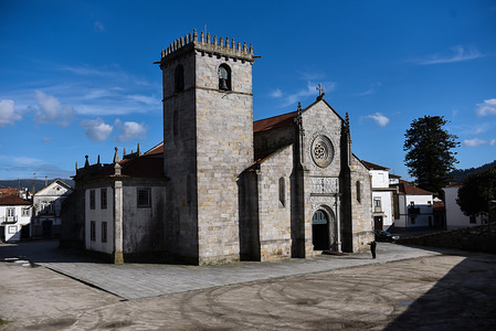 A general view of Mother Church of Caminha.