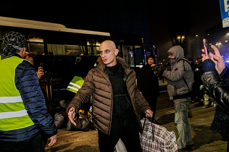A former political prisoner gets off a bus after arriving in Warsaw. About 100 Belarusians and former political prisoners arrived at night from Ukraine. They were released on 13 December 2025 under Belarusian–US agreements and were forcibly taken to Ukraine. After several days in Ukraine, about 80 people will remain. Around 20 others will travel to Lithuania. At least two more people, opposition leaders will go to Germany at the invitation of the Foreign Ministry.