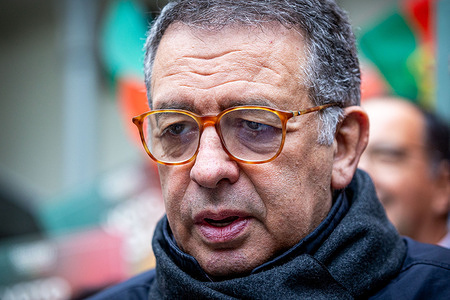 Presidential candidate, Jose Seguro, seen during a rally in Porto. André Ventura is likely to face António José Seguro in the second round of the presidential election.