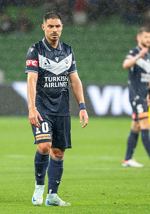 Melbourne Victory's Bruno Fornaroli seen in action during the A-Leagues Men match between Melbourne Victory and Wellington Phoenix at AAMI Park. Final scores Melbourne Victory 1-0 Wellington Phoenix.