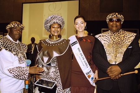 Ms South Africa 2017, Demi-Leigh Nel-Peters and Zulu Royals attending the Annual 2nd International Women Entrepreneur Indaba. The event was organised by Women of Value South Africa. The three day event that commenced on Women's Day, August 9, 2017, scheduled to end on August 11, 2017 was themed 'Building Partnerships towards Economic Transformation through Entreprise Development. The event was attended by participants and speakers from South Africa, Botswana, Namibia, United States, Angola, Zambia and Zimbabwe among many other countries.