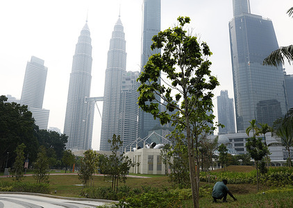 A view shows the city shrouded by haze in Kuala Lumpur. Malaysia has declared a state of emergency in a district in Sarawak following haze conditions that have reached air pollution levels hazardous to public health.