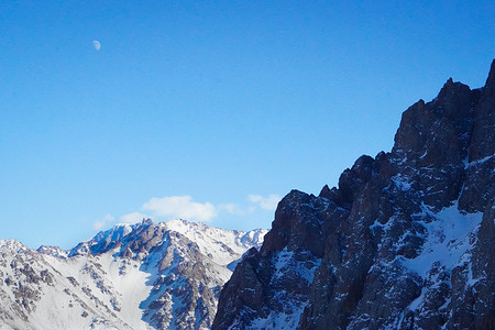 The moon is seen among the Ile Alatau mountains above Almaty, Kazakhstan. The Bogdanovich Glacier in Almaty, Kazakhstan has been recently named by the UNESCO as one of the natural wonders being impacted by global warming in 2025.