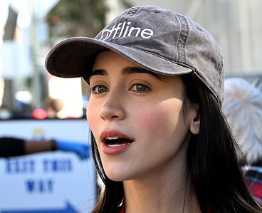 Actress Caylee Cowan does an interview at the LA Mission on Skid Row in Downtown Los Angeles, CA on November 26, 2025