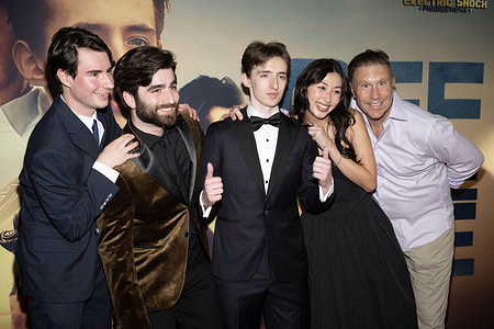 Cast of 'OFF THE LINE' attends the Los Angeles Premiere of 'OFF THE LINE' at Regal Cinemas LA Live in Los Angeles.