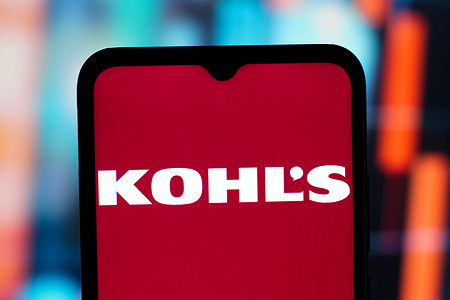 In this photo illustration, the Kohl's Corporation logo is seen displayed on a smartphone screen.