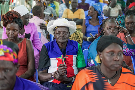 South Sudanese nationals follow proceedings at a church hall during the 13th anniversary of their country's independence. South Sudanese nationals living in Nakuru, Kenya, gathered at a local church to celebrate the 13th anniversary of their country's independence, which they gained from Sudan after years of armed struggle through an overwhelmingly voted referendum in 2011, with Dr. John Garang De Mabior as their first president.
