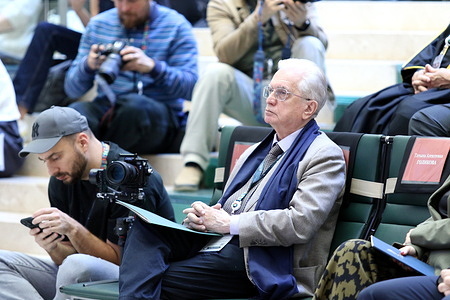 Mikhail Piotrovsky, Director of the State Hermitage Museum seen at the final session of the XI St. Petersburg International Forum of United Cultures, which is taking place in St. Petersburg.