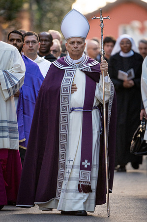 Pope Leo XIV leads a penitential procession before celebrating the Ash Wednesday mass marking the beginning of Lent at Santa Sabina Basilica.