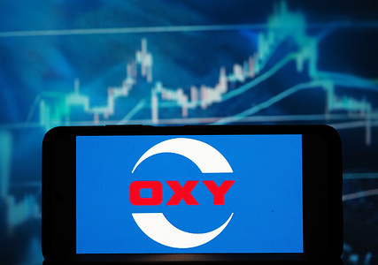 In this photo illustration, the Occidental Petroleum Corporation logo seen displayed on a smartphone.