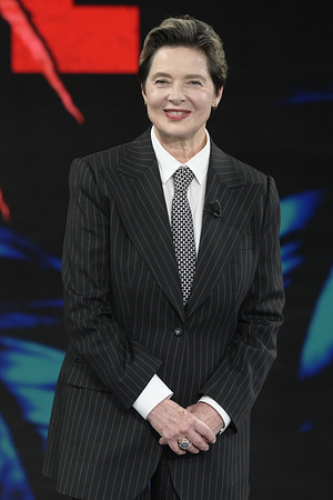 Isabella Rossellini attends the first episode of Rai tv program Belve 2025 at Fabrizio Frizzi studios Nomentano.