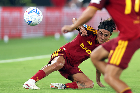 Paulo Dybala (Second Striker) of AS Roma seen in action during the Italian Serie A- Enilive Championship 2026-2027 of the football match between AS Roma and ACF Fiorentina at Olympic Stadium. Final score: Roma 4-0 Fiorentina