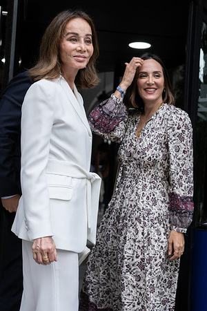 Isabel Preysler and Tamara Falco attend the premiere of the opera La Traviata at the Teatro Real.