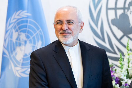 Mohammad Javad Zarif, Minister for Foreign Affairs of Iran, at the United Nations in New York City.
