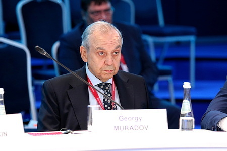 Georgy Muradov, Deputy Chairman Council of Ministers of the Republic of Crimea and Permanent Representative of the Republic of Crimea to the President of the Russian Federation seen during the Union State at the Turn of Eras session of the XXVIII St. Petersburg International Economic Forum at the Expo forum Convention and Exhibition Center.
