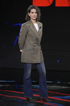 Giulia Michelini attends the second episodoe of Rai tv program Belve 2026 at Fabrizio Frizzi studios.