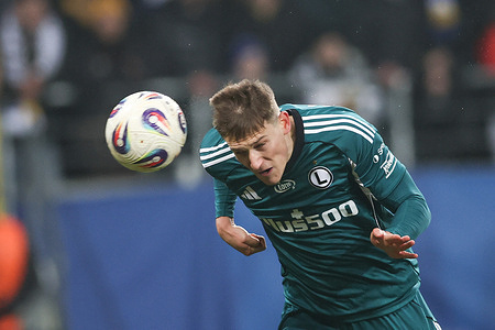 Mileta Rajovic of Legia Warszawa seen in action during Polish League PKO BP Ekstraklasa 2025/2026 football match between Motor Lublin and Legia Warszawa at Motor Lublin Arena. Final score; Motor Lublin 1 : 1 Legia Warszawa.