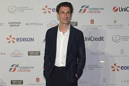 Fabrizio Gifuni attends the Globo d'Oro 2023 red carpet at Accademia Tedesca of Roma at Villa Massimo.
