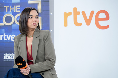 Singer Laura Corradini known as Chenoa during the presentation of the second season of 'The Floor' in Torre España in Madrid on January 15, 2026, Spain.