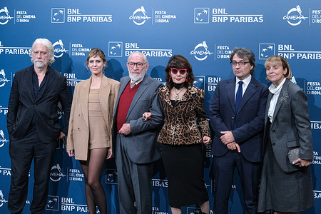 The cast attend the photocall of the movie “L'isola degli idealisti” during the 19th Rome Film Fest at Auditorium Parco Della Musica in Rome.