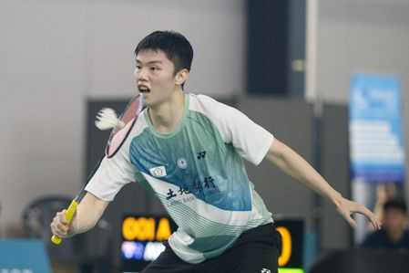 Liao Jhuo-Fu of Chinese Taipei seen in action during the 2026 ROKETTO Sydney International Men Single Round of 32 match against Asher Jing Jie Ooi of Australia (Not in picture) held at Roketto Badminton Centre. Laio won the match 2:0 (21-12, 21-12).