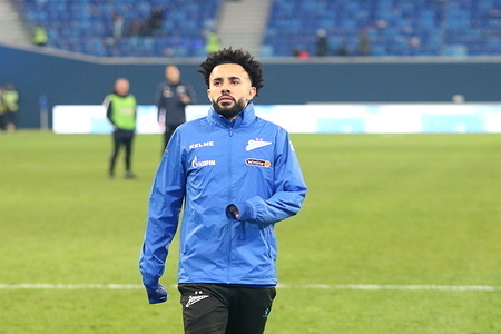 Claudio Luiz Rodrigues Parise Leonel, known as Claudinho (11) of Zenit seen during the Russian Premier League football match between Zenit Saint Petersburg and Dinamo Makhachkala at Gazprom Arena. Final score; Zenit 2:1 Dinamo.