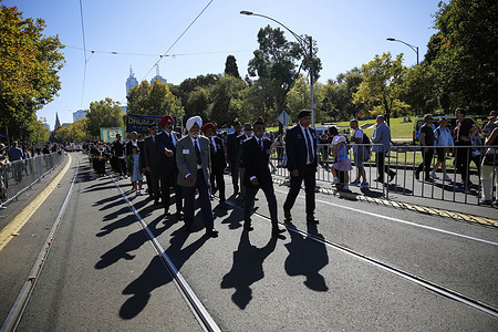 Former servicemen and women participate in the annual Anzac Day march . Veterans, current service members and their families marched through Melbourne during the annual ANZAC Day Commemoration March, honouring Australians and New Zealanders who served in wars, conflicts, and peacekeeping missions. The march forms part of broader ANZAC Day commemorations remembering the legacy of the Gallipoli campaign and the sacrifices of defence personnel.
