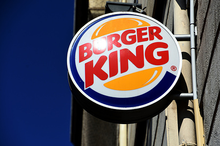 The Burger King logo seen at a restaurant branch in Marseille.