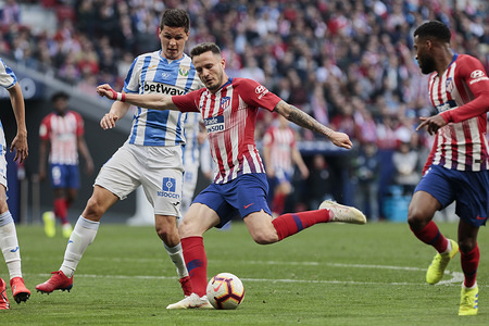 Atletico de Madrid's Saul Niguez during La Liga match between Atletico de Madrid and CD Leganes at Wanda Metropolitano stadium in Madrid.
(Final score Atletico de Madrid 1-0 CD Leganes)